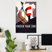 Poster Première zone de commerce extérieur (Bureau à domicile)