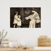 Poster Premières étapes du bébé Vintage 1918 (Cuisine)