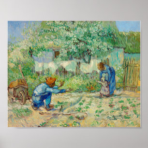 Poster Premiers pas après Millet (1890) par Vincent
