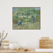 Poster Premiers pas, après Millet 1890 Vincent van Gogh (Cuisine)