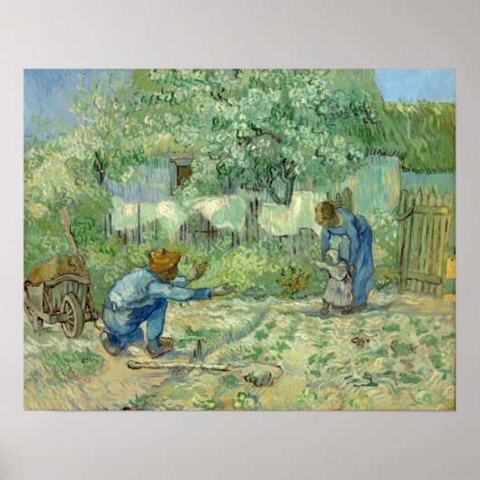 Poster Premiers pas, après Millet par Vincent Van Gogh Ar (Devant)