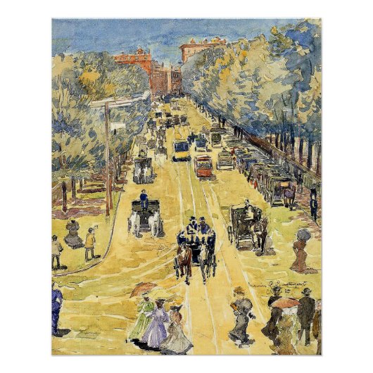 Poster Prendergast - Charles Street, Boston, (Devant)