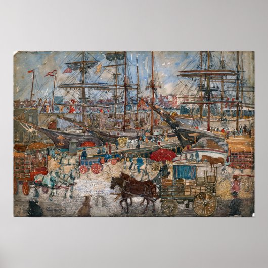 Poster Prendergast - Docks East Boston (Devant)