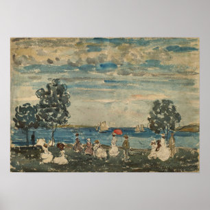 Poster Prendergast - Figures sur une plage 1910