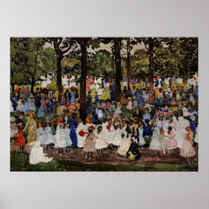 Poster Prendergast - May Day, Central Park