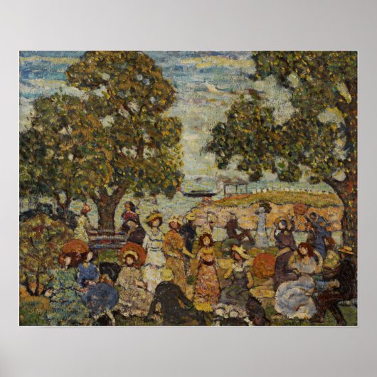 Poster Prendergast - Paysage Avec Chiffres (Devant)
