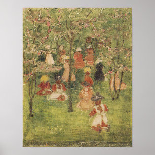 Poster Prendergast - Printemps À Franklin Park 1895