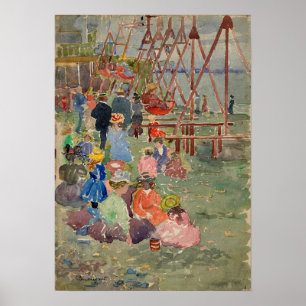 Poster Prendergast - Promenades sur Revere Beach