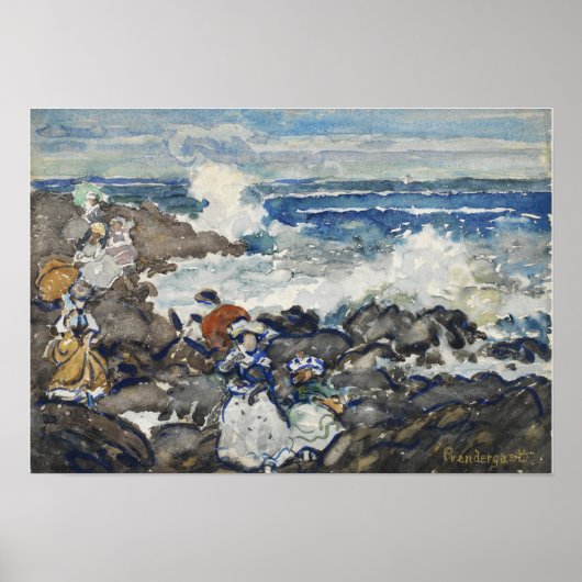 Poster Prendergast - Rocks Vagues Et Chiffres (Devant)
