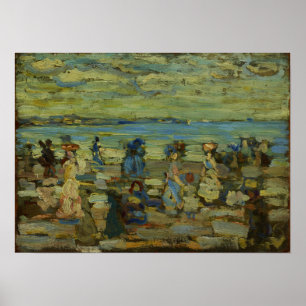 Poster Prendergast - Scène de plage