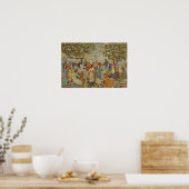 Poster Prendergast - Scène de plage avec des ânes (ou des (Cuisine)