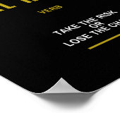 Poster Prendre des risques Citation Inspirationnelle (Coin)