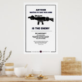 Poster Prendre les armes - 2e amendement (Cuisine)