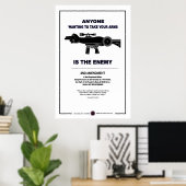 Poster Prendre les armes - 2e amendement (Bureau à domicile)