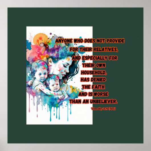 Poster Prendre soin de la famille : un acte fondamental d (Devant)