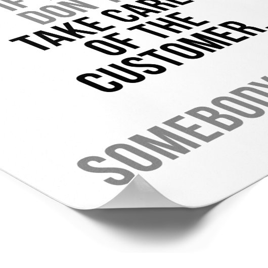 Poster Prendre Soin Du Client (Coin)