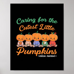 Poster Prendre soin du plus mignon petit citrouille infir