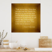 Poster Prendre une idée Swami Vivekananda Citation de suc (Cuisine)