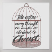 Poster Prends captive chaque pensée, écriture (Devant)