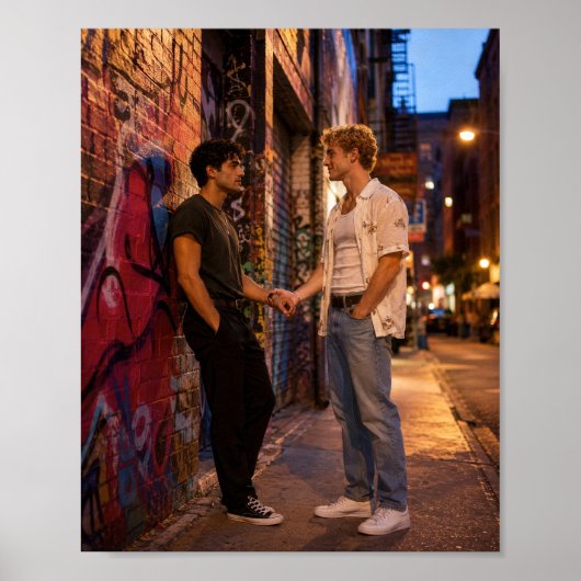 Poster Prends ma main | Projet d'art gay (Devant)