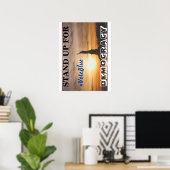 Poster PRENEZ LA DÉMOCRATIE #VoteBlue (Bureau à domicile)