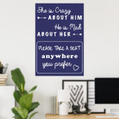 Poster Prenez le panneau mariage du siège (Bureau à domicile)