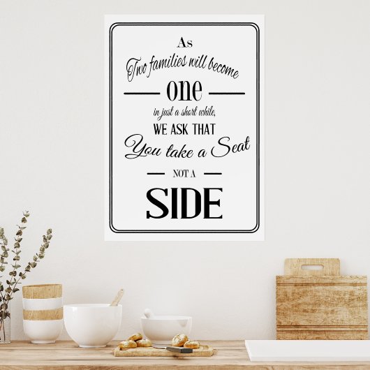 Poster Prenez le panneau mariage du siège (Cuisine)