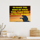 Poster Prenez Le Temps De Prier À Dieu ! (Cuisine)