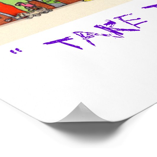 POSTER " PRENEZ LE TRAIN A " (Coin)