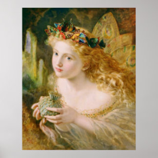 Poster Prenez le visage équitable de la femme Art Vintage