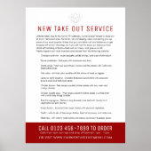 Poster Prenez note de l'état d'urgence et du nouveau menu (Devant)