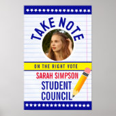 Poster Prenez note : Vote" Élection Élection du conseil é (Devant)