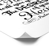 Poster Prenez plaisir dans le Seigneur Psaume 37 4 Verse (Coin)