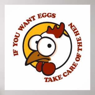Poster Prenez soin de la poule 1