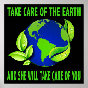 POSTER PRENEZ SOIN DE L'AFFICHAGE DE LA TERRE