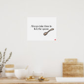 Poster Prenez Toujours Le Temps De Laisser La Cuillère (Cuisine)