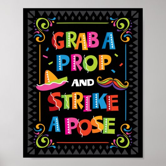 Poster PRENEZ UN ACCESSOIRE ET STRIKEZ UNE POSE Panneau d (Devant)
