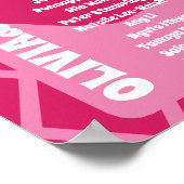 Poster Prenez un siège rose Magenta Retro Boho Arch Style (Coin)