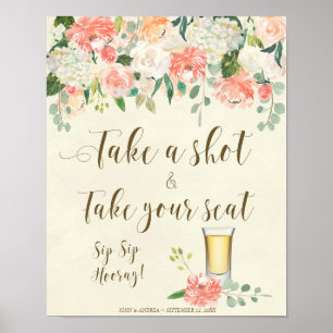 Poster prenez un verre et prenez votre siège panneau de m