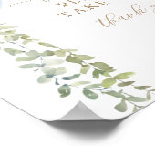 Poster Prenez une Faveur Signer Baby shower Bleu Ballons (Coin)