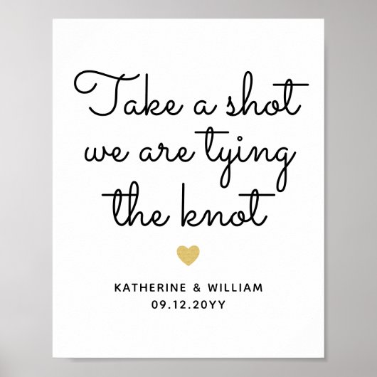 Poster Prenez une photo nous attachons le panneau fiançai (Devant)