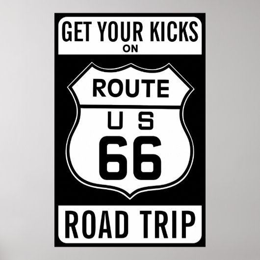 Poster Prenez Vos Coups De Pied Sur La Route 66 (Devant)