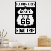 Poster Prenez Vos Coups De Pied Sur La Route 66 (Cuisine)