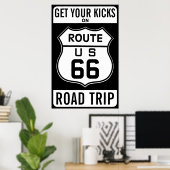 Poster Prenez Vos Coups De Pied Sur La Route 66 (Bureau à domicile)