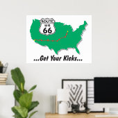 Poster Prenez Vos Coups De Pied Sur La Route 66 (Bureau à domicile)