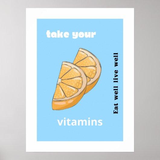 Poster Prenez vos vitamines (Devant)