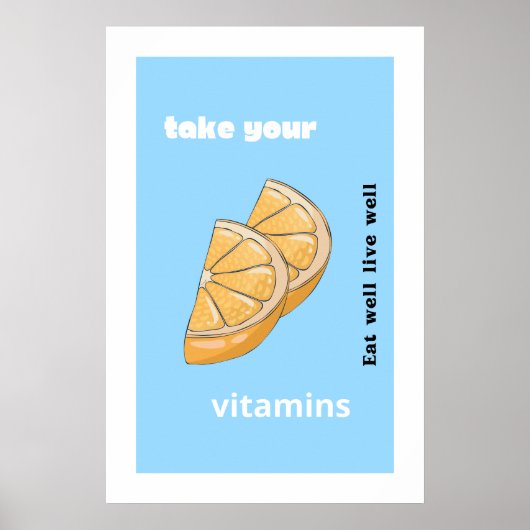 Poster Prenez vos vitamines (Devant)