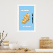 Poster Prenez vos vitamines (Cuisine)
