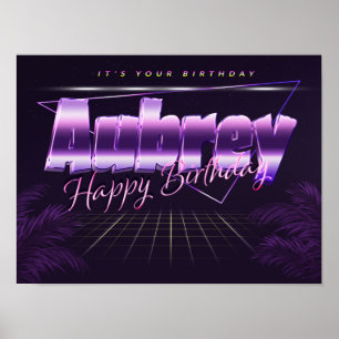 Poster Prénom de l'anniversaire de l'affiche