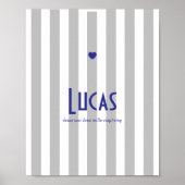 Poster prénom riviera gris (Devant)